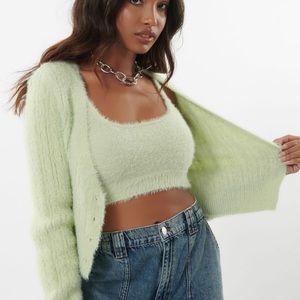 Fuzzy tank top 🤍✨